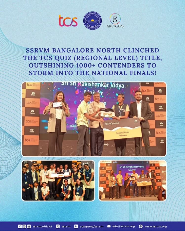 SSRVM Bangalore North has emerged as the winners of the prestigious tcsinquizitive 2025