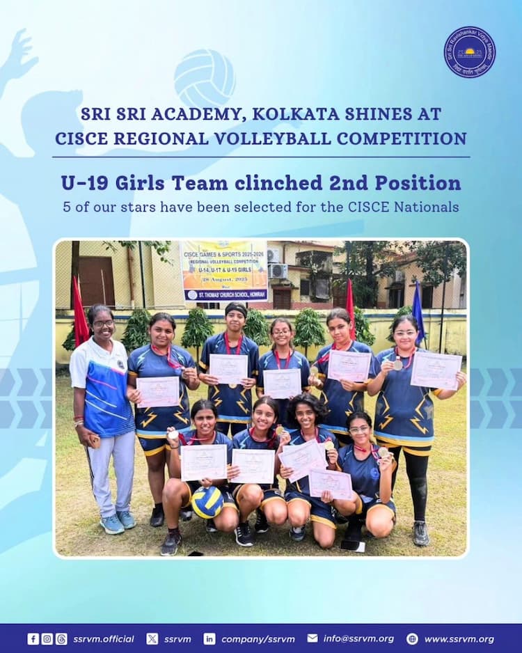 Kudos to our young Volleyball champs of Sri Sri Academy, Kolkata!